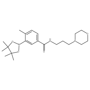 4-Methyl-N-(3-morpholin-4-yl-propyl)-3-(4,4,5,5-tetramethyl-[1,3,2]dioxaborolan-2-yl)-benzamide结构式