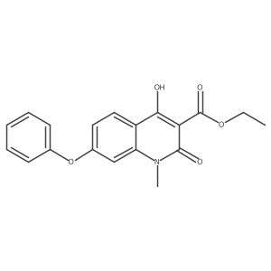 3-Quinolinecarboxylic acid,1,2-dihydro-4-hydroxy-1-methyl-2-oxo-7-phenoxy-,ethyl ester Structure