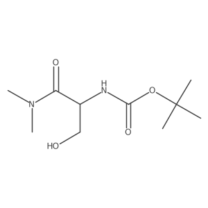 tert-butyl N-[(1S)-1-(dimethylcarbamoyl)-2-hydroxyethyl]carbamate Structure
