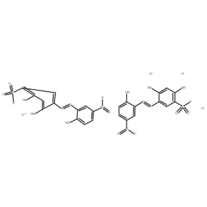 Chromate(3-), bis[2-(amino-kappaN)-4-amino-5-[2-[2-(hydroxy-kappaO)-5-nitrophenyl]diazenyl-kappaN1]benzenesulfonato(3-)]-, hydrogen (1:3) Structure