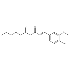 (5S)-5-Hydroxy-1-(4-hydroxy-3-methoxyphenyl)dec-1-en-3-one结构式