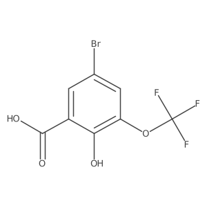 5-Bromo-2-hydroxy-3-(trifluoromethoxy)benzoic acid Structure