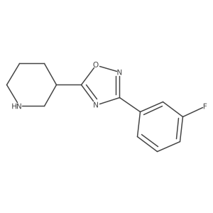 3-[3-(3-Fluorophenyl)-1,2,4-oxadiazol-5-yl]piperidine结构式
