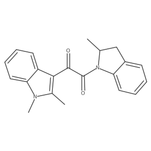 1-(1,2-dimethyl-1H-indol-3-yl)-2-(2-methylindolin-1-yl)ethane-1,2-dione结构式