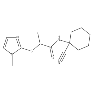 N-(1-cyanocyclohexyl)-2-[(1-methyl-1H-imidazol-2-yl)sulfanyl]propanamide Structure