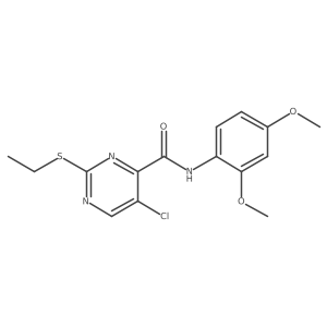 5-chloro-N-(2,4-dimethoxyphenyl)-2-(ethylsulfanyl)pyrimidine-4-carboxamide Structure