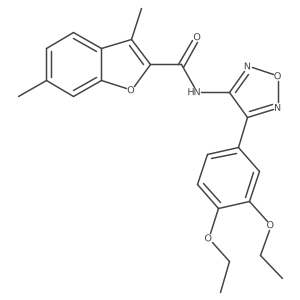 N-[4-(3,4-diethoxyphenyl)-1,2,5-oxadiazol-3-yl]-3,6-dimethyl-1-benzofuran-2-carboxamide Structure