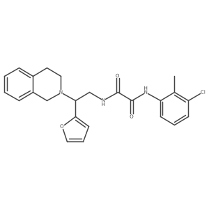 N1-(3-chloro-2-methylphenyl)-N2-(2-(3,4-dihydroisoquinolin-2(1H)-yl)-2-(furan-2-yl)ethyl)oxalamide Structure