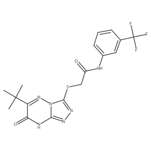 2-[(6-tert-butyl-7-hydroxy[1,2,4]triazolo[4,3-b][1,2,4]triazin-3-yl)sulfanyl]-N-[3-(trifluoromethyl)phenyl]acetamide Structure