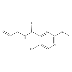 5-chloro-2-(methylsulfanyl)-N-(prop-2-en-1-yl)pyrimidine-4-carboxamide结构式