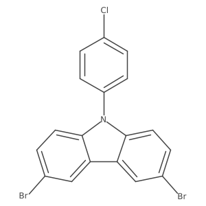 3,6-Dibromo-9-(4-chlorophenyl)-9H-carbazole Structure