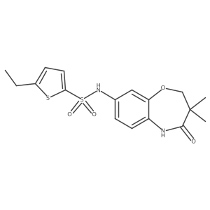 N-(3,3-dimethyl-4-oxo-2,3,4,5-tetrahydrobenzo[b][1,4]oxazepin-8-yl)-5-ethylthiophene-2-sulfonamide Structure