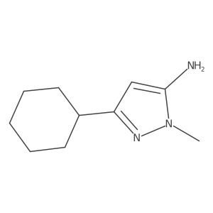 3-cyclohexyl-1-methyl-1H-pyrazol-5-amine结构式