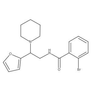 2-bromo-N-[2-(furan-2-yl)-2-(piperidin-1-yl)ethyl]benzamide Structure