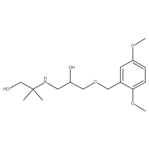 2-((3-((2,5-Dimethoxybenzyl)oxy)-2-hydroxypropyl)amino)-2-methylpropan-1-ol Structure