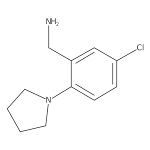 (5-Chloro-2-(pyrrolidin-1-yl)phenyl)methanamine Structure