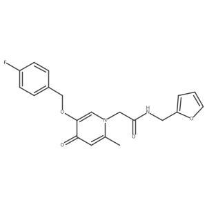 2-(5-((4-fluorobenzyl)oxy)-2-methyl-4-oxopyridin-1(4H)-yl)-N-(furan-2-ylmethyl)acetamide Structure