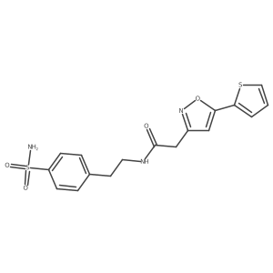 N-[2-(4-sulfamoylphenyl)ethyl]-2-[5-(thiophen-2-yl)-1,2-oxazol-3-yl]acetamide Structure