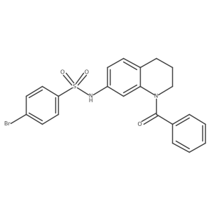 N-(1-benzoyl-1,2,3,4-tetrahydroquinolin-7-yl)-4-bromobenzenesulfonamide Structure
