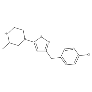 3-(4-Chlorobenzyl)-5-(3-methylpiperazin-1-yl)-1,2,4-thiadiazole Structure