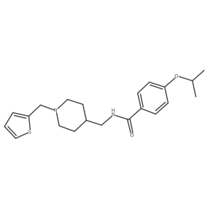 4-isopropoxy-N-((1-(thiophen-2-ylmethyl)piperidin-4-yl)methyl)benzamide结构式