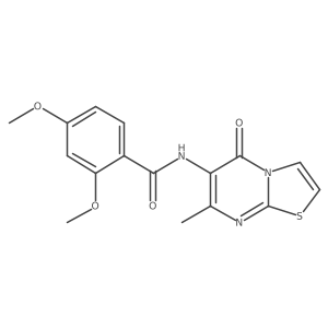 2,4-dimethoxy-N-{7-methyl-5-oxo-5H-[1,3]thiazolo[3,2-a]pyrimidin-6-yl}benzamide Structure