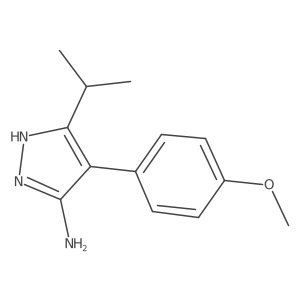 3-isopropyl-4-(4-methoxyphenyl)-1H-pyrazol-5-amine结构式