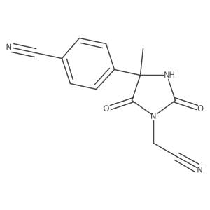 4-[1-(Cyanomethyl)-4-methyl-2,5-dioxoimidazolidin-4-yl]benzonitrile Structure