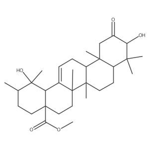 Methyl (3I(2))-3,19-dihydroxy-2-oxours-12-en-28-oate结构式