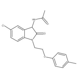 N-{5-chloro-1-[2-(4-methylphenoxy)ethyl]-2-oxo-2,3-dihydro-1H-indol-3-yl}acetamide Structure