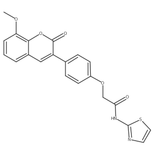 2-[4-(8-methoxy-2-oxo-2H-chromen-3-yl)phenoxy]-N-(1,3-thiazol-2-yl)acetamide结构式