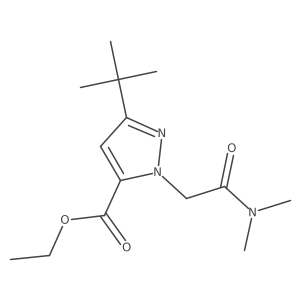 ethyl 3-tert-butyl-1-(2-(dimethylamino)-2-oxoethyl)-1H-pyrazole-5-carboxylate Structure