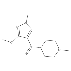 (3-methoxy-1-methyl-1H-pyrazol-4-yl)(4-methylpiperazin-1-yl)methanone结构式