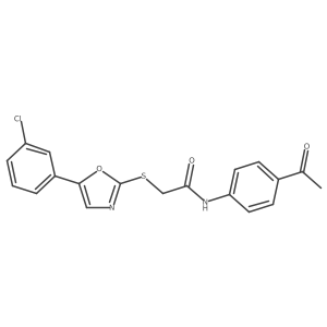 N-(4-acetylphenyl)-2-{[5-(3-chlorophenyl)-1,3-oxazol-2-yl]sulfanyl}acetamide Structure