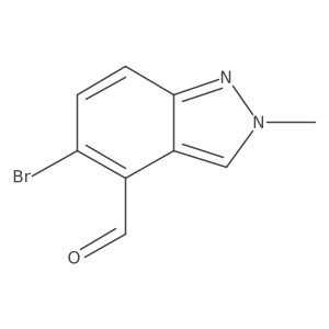 5-bromo-2-methyl-2H-indazole-4-carbaldehyde结构式