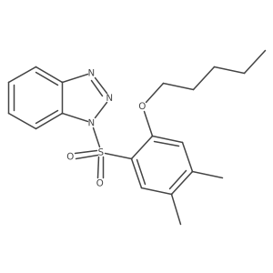 1-[4,5-dimethyl-2-(pentyloxy)benzenesulfonyl]-1H-1,2,3-benzotriazole Structure