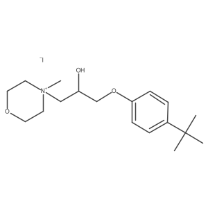 4-(3-(4-(Tert-butyl)phenoxy)-2-hydroxypropyl)-4-methylmorpholin-4-ium iodide结构式