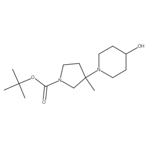 Tert-butyl 3-(4-hydroxypiperidin-1-yl)-3-methylpyrrolidine-1-carboxylate Structure