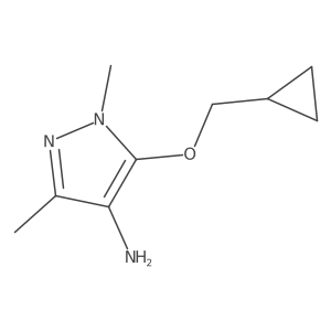 5-(cyclopropylmethoxy)-1,3-dimethyl-1H-pyrazol-4-amine结构式