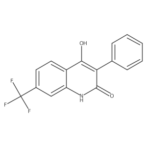 4-hydroxy-3-phenyl-7-trifluoromethyl-2(1H)-quinolone结构式