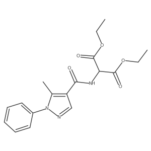 1,3-Diethyl 2-[[(5-methyl-1-phenyl-1H-pyrazol-4-yl)carbonyl]amino]propanedioate Structure