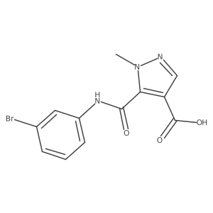 5-[(3-bromophenyl)carbamoyl]-1-methyl-1H-pyrazole-4-carboxylic acid Structure