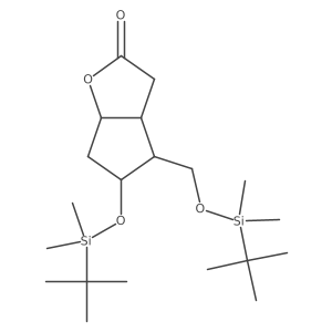 (3AR,4S,5R,6AS)-5-((Tert-butyldimethylsilyl)oxy)-4-(((tert-butyldimethylsilyl)oxy)methyl)hexahydro-2H-cyclopenta[B]furan-2-one Structure
