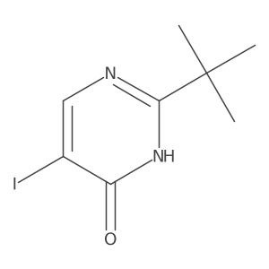 2-(1,1-Dimethylethyl)-5-iodo-4(3H)-pyrimidinone结构式