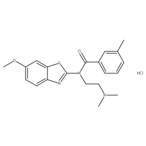 N-(2-(dimethylamino)ethyl)-N-(6-methoxybenzo[d]thiazol-2-yl)-3-methylbenzamide hydrochloride结构式