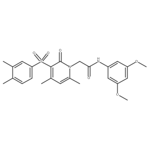 N-(3,5-dimethoxyphenyl)-2-(3-((3,4-dimethylphenyl)sulfonyl)-4,6-dimethyl-2-oxopyridin-1(2H)-yl)acetamide结构式