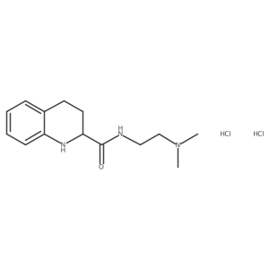 N-[2-(dimethylamino)ethyl]-1,2,3,4-tetrahydroquinoline-2-carboxamide dihydrochloride结构式