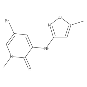5-Bromo-1-methyl-3-(5-methylisoxazol-3-ylamino)pyridin-2(1H)-one Structure
