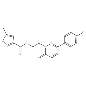 N-(2-(3-(4-chlorophenyl)-6-oxopyridazin-1(6H)-yl)ethyl)-5-methylisoxazole-3-carboxamide Structure