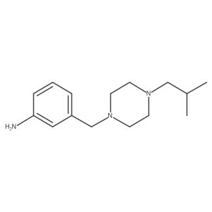 3-[[4-(2-Methylpropyl)-1-piperazinyl]methyl]benzenamine Structure